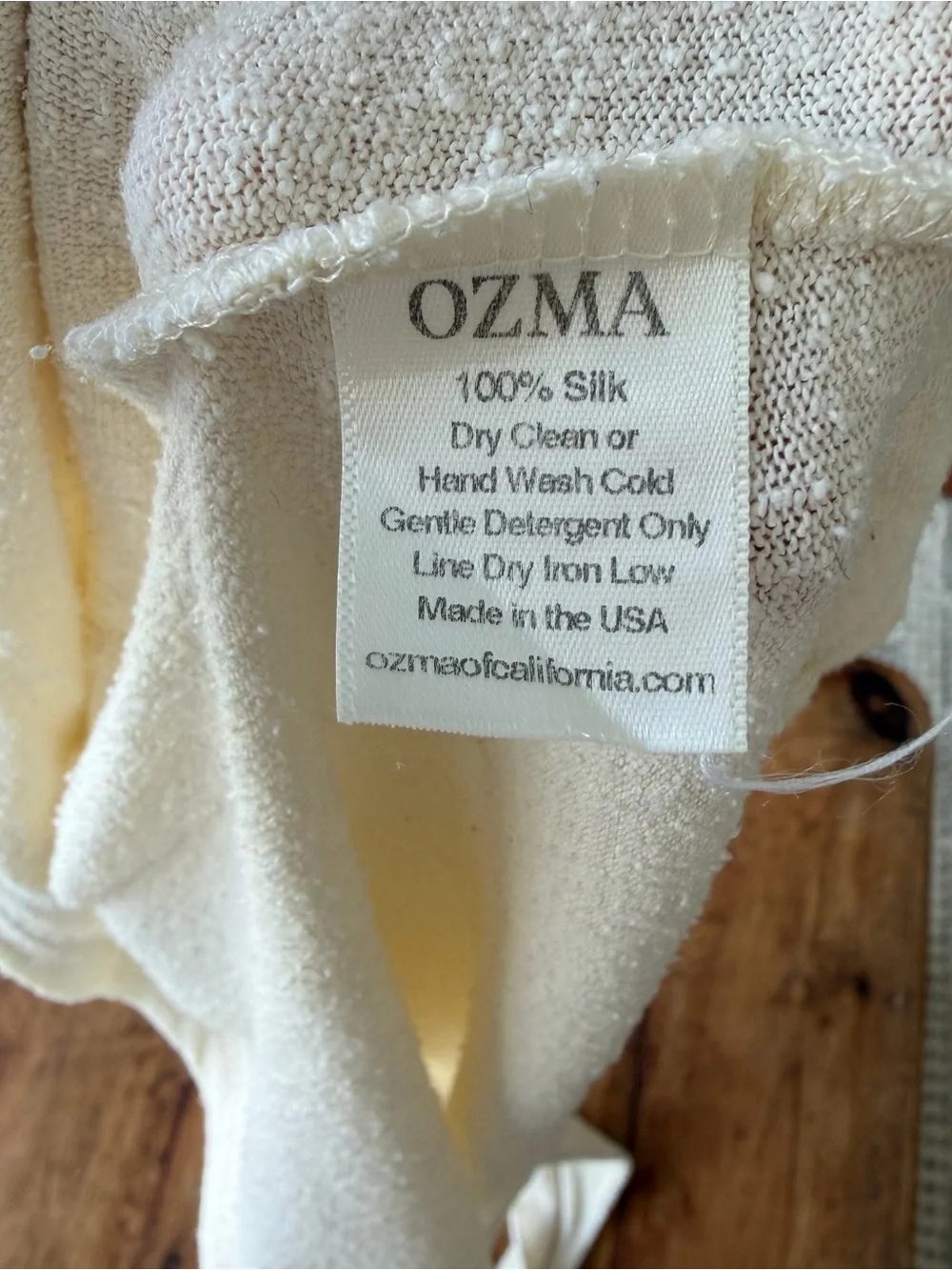 OZMA of California cropped silk cardigan - Picture 4 of 10